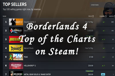 bl4 top of charts on steam
