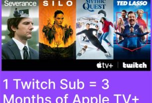 1 Twitch Sub = 3 Months of Apple TV