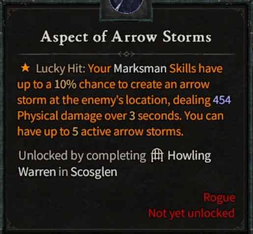 Aspect of Arrow Storms