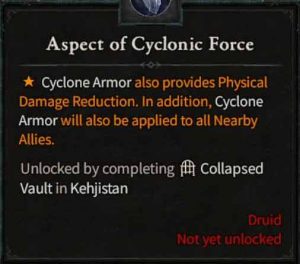 Aspect of Cyclonic Force