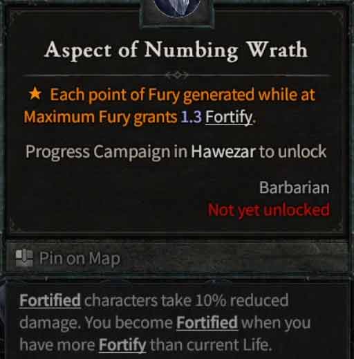 Aspect of Numbing Wrath