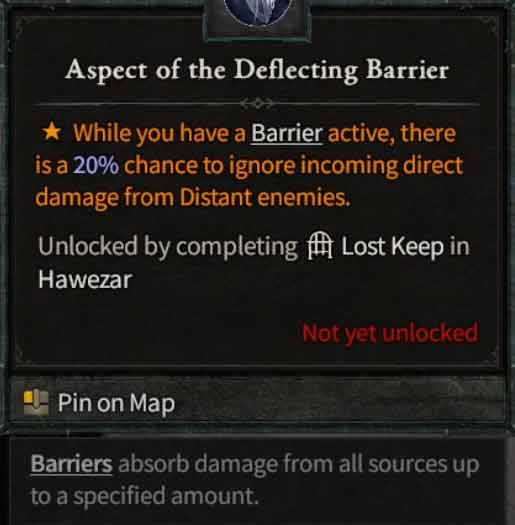 Aspect of the Deflecting Barrier
