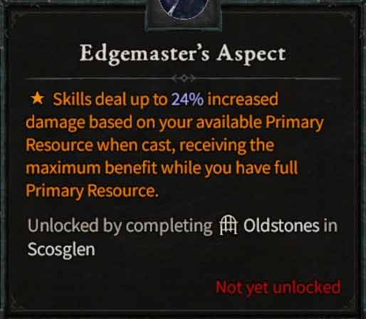 Edgemaster's Aspect