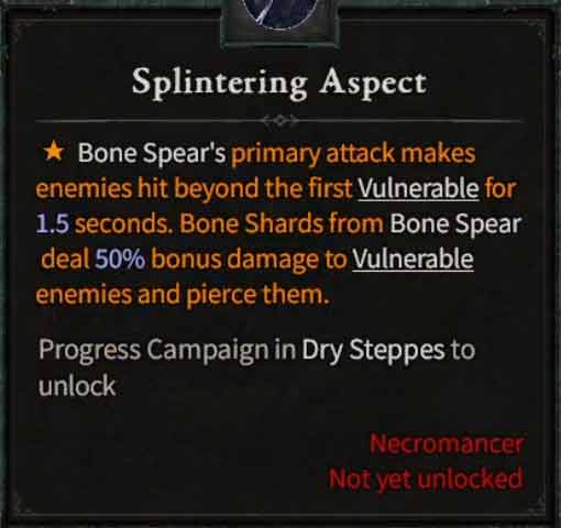Splintering Aspect