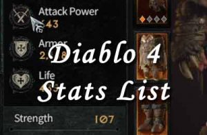 diablo 4 stats list