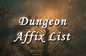 dungeon affix list