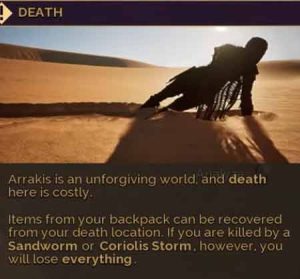 dune awakening death penality