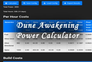 Dune Awakening Power Calculator