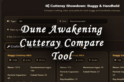 dune awakening cutteray compare tool