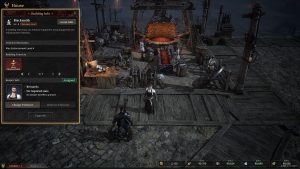 In-game Forge building interface