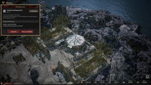 In-game House HQ building interface