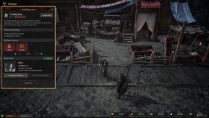 In-game Trading Post building interface