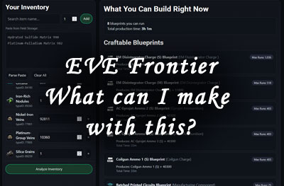 eve frontier what can i make with this