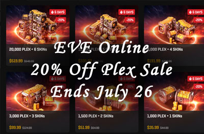 eve online 20% off plex sale
