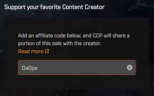 eve online creator code daopa