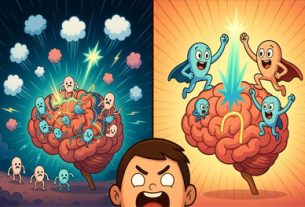 Whimsical cartoon adhd