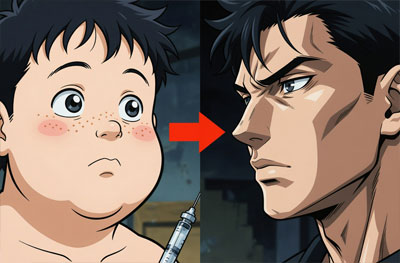 before and after anime art