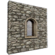 White Stone Wall with Windows