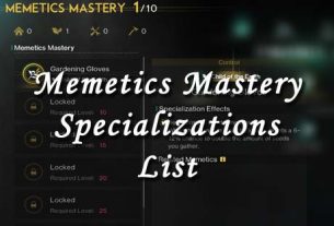 memetics mastery specializations list