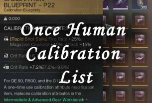 once human calibration list