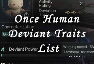 once human deviant traits list