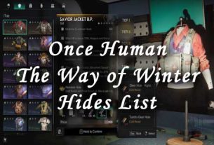 once human the way of winter hides list