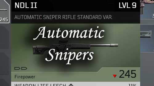 automatic snipers list