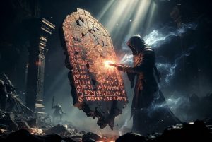 Floating rune stone from Path of Exile 2 Return of the Ancients