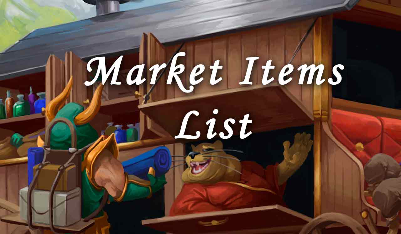 market items list