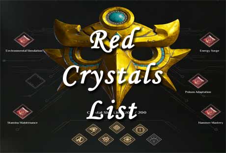 Red Crystals List