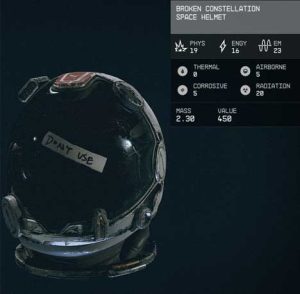 broken constellation space helmet