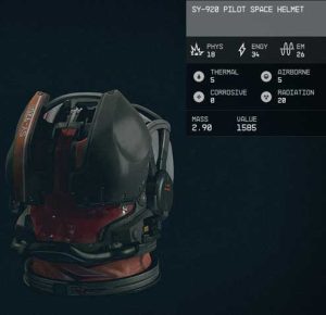 sy-920 pilot space helmet