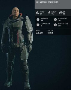 uc wardog spacesuit