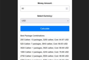 money to caliber calculator