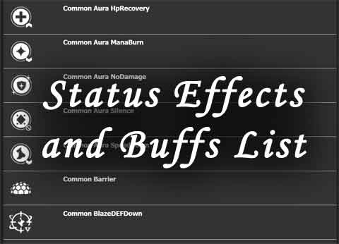 status effects and buffs list