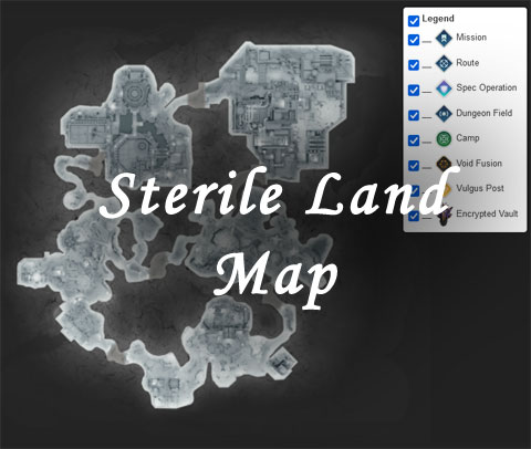 the first descendant sterile land map