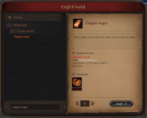 copper ingot crafting