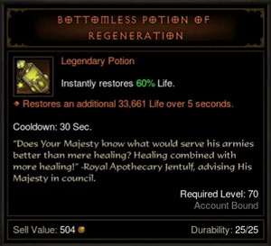 bottomless potion of regeneration