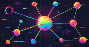 Illustration of digital turmoil spreading across networks