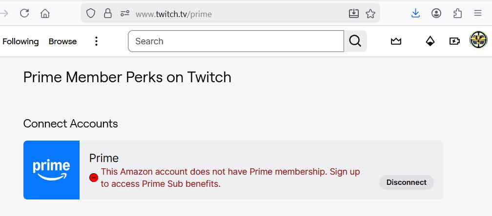 This amazon account does not have Prime membership