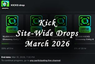 kick site-wide drops march 2026