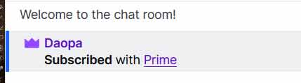 successful subscribed with prime notification