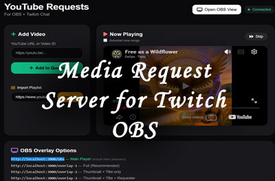 media request server for twitch obs