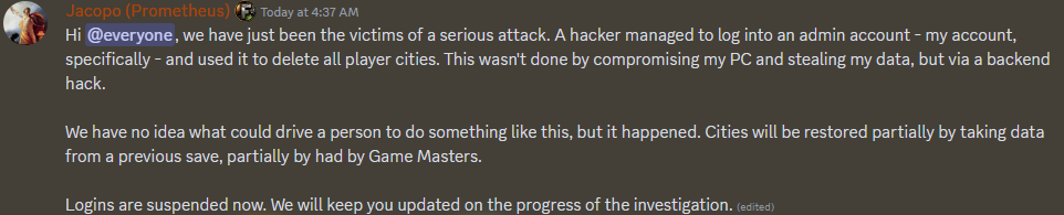 Fractured Online Faces Severe Setback as Hacker Wipes Player Cities