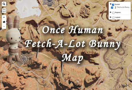 Fetch-a-lot Bunny Locations Map