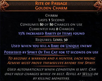 Rite of Passage Golden Charm Just Dropped
