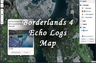 Borderlands 4 Echo Logs Locations Map