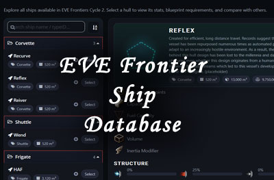 EVE Frontier Ship Database Explorer